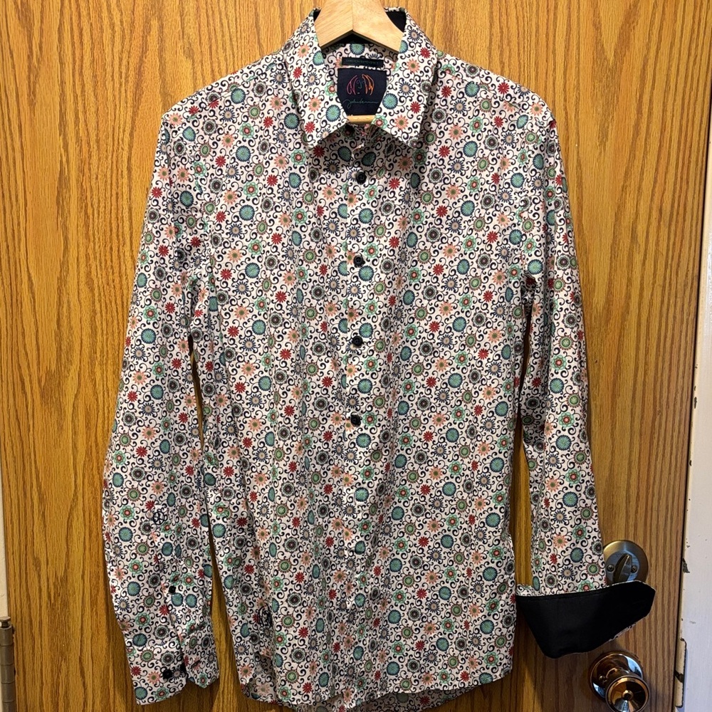 John Lennon Men's Multicolor Patterned Shirt